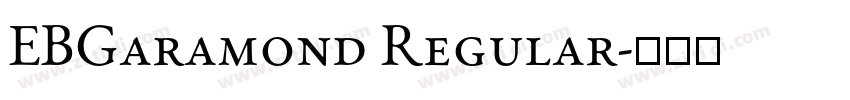EBGaramond Regular字体转换